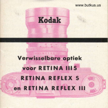 Kodak Verwisselbare Optiek voor Retina manual cover