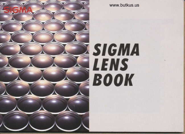 Sigma Zoom Lenses manual cover