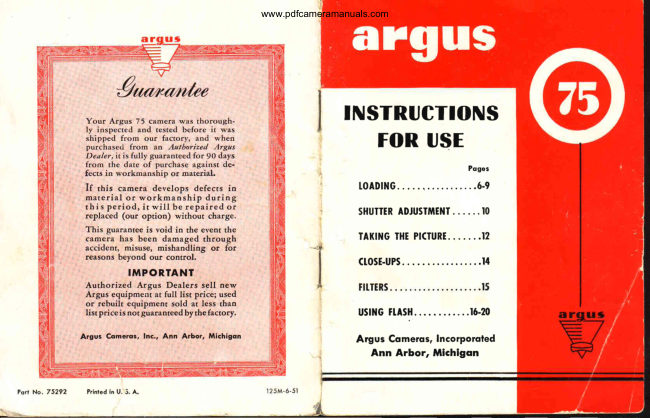 Argus Argoflex 75 manual cover