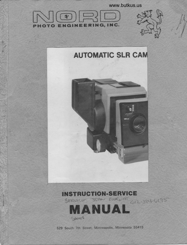 NORD Auto SLR manual cover