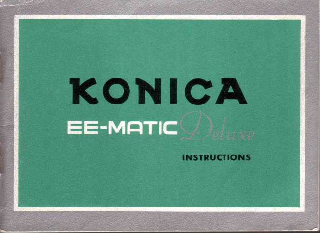 Konica EE-Matic Deluxe manual cover