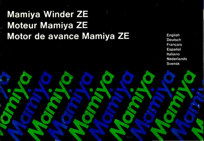 Mamiya Winder Ze manual cover
