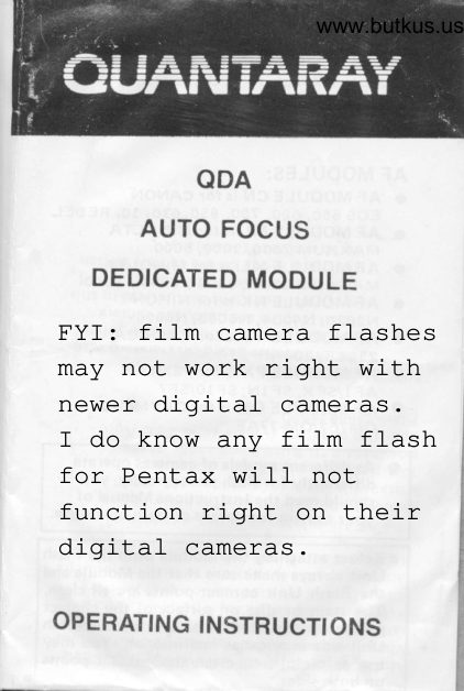 Quantary QDA AF Dedicated Module manual cover