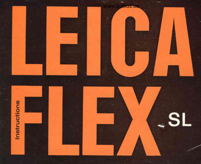 Leicaflex SL manual cover