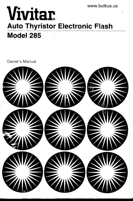 Vivitar 285 manual cover