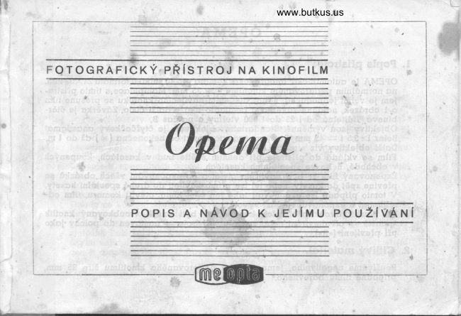 Meopta Opema manual cover