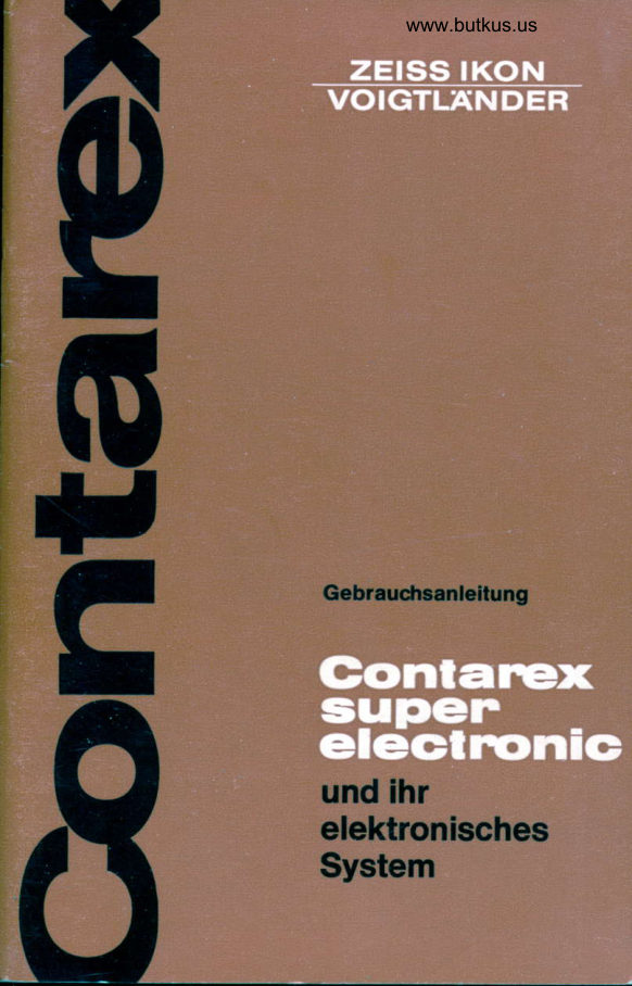 Zeiss Ikon Contax Contarex Super Electronic Gebrauchsanleitung manual cover