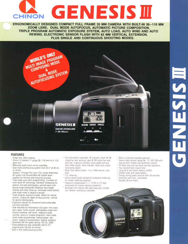 Chinon Genesis III manual cover