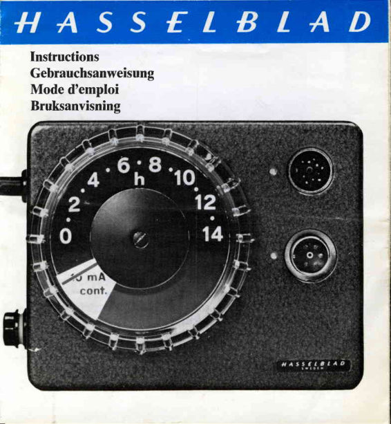Hasselblad Recharge III manual cover