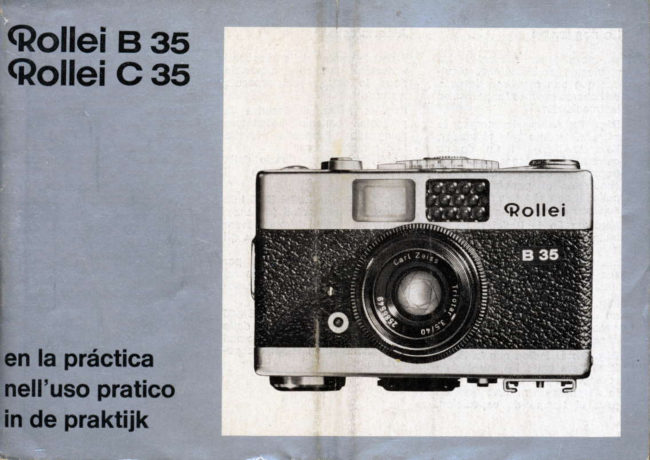 Rollei B35 C35-SP-IT-DUTCH manual cover