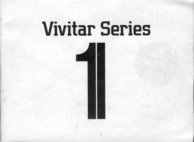 Vivitar Series I manual cover