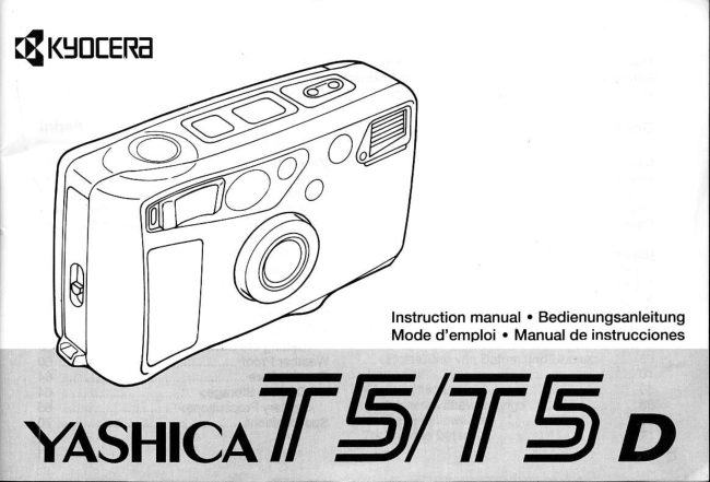 Yashica T5 T5D manual cover