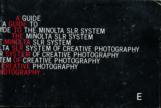 Minolta System Guide manual cover