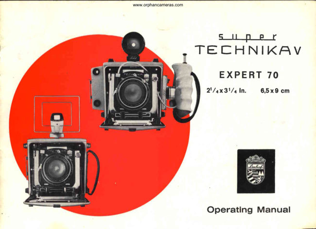 Linhof Super Technika VExpert 70 manual cover