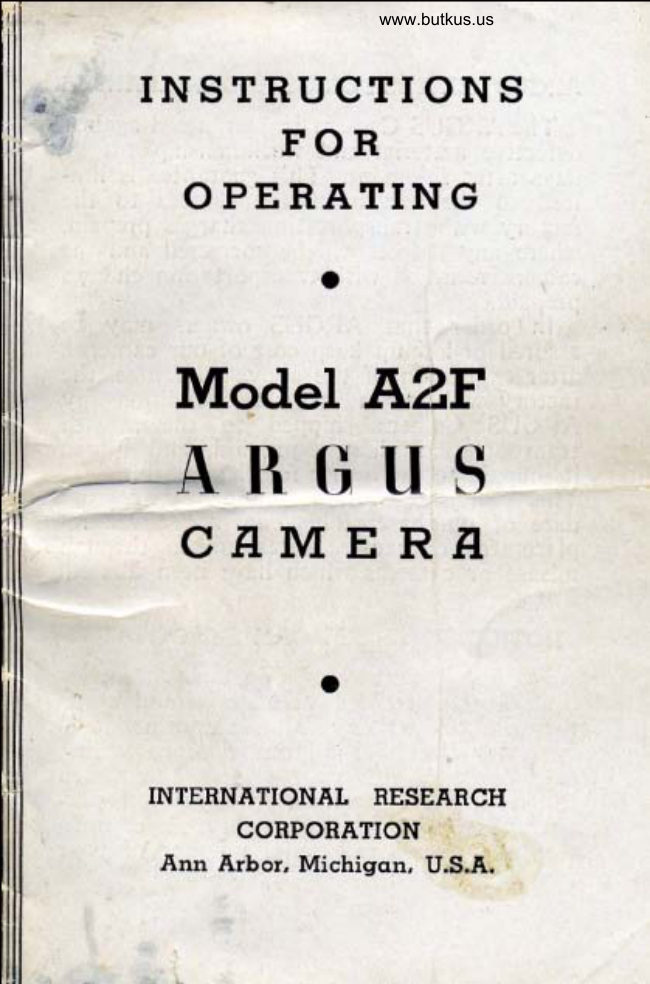 Argus A2F manual cover