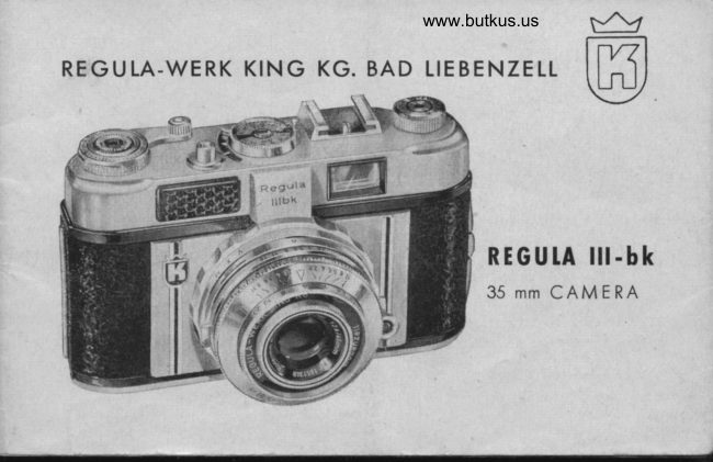 King Regula III - bk manual cover