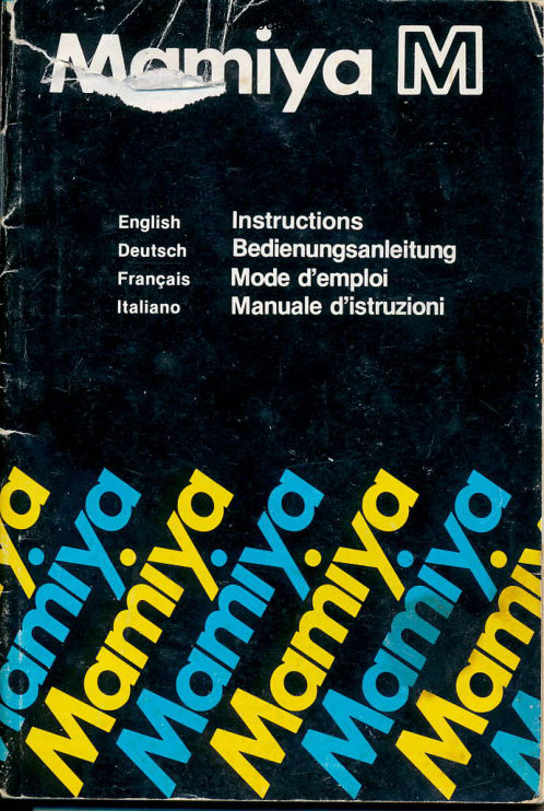 Mamiya M manual cover