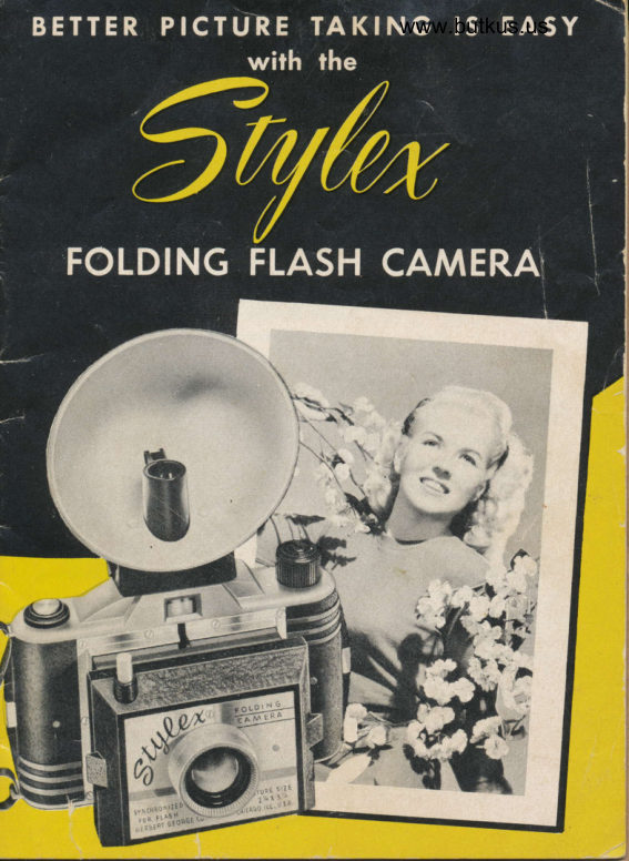 Stylex folding flash camera manual cover