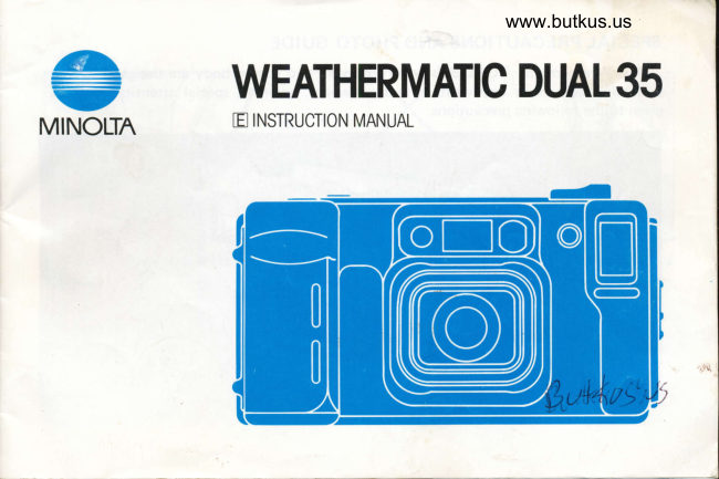 Minolta WEATHERMATIC DUAL 35 manual cover