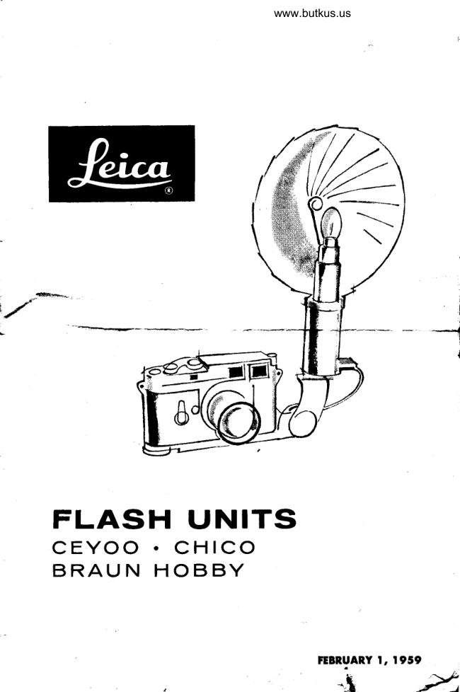 Leica Flash UnitsCEYOO - CHICO - Braun Hobby manual cover