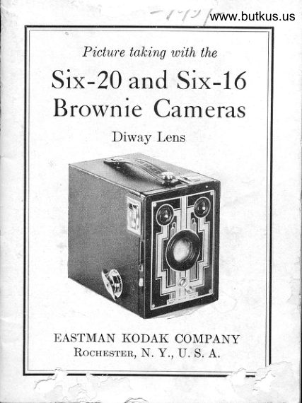 Kodak Browne Six-20 Six-16 manual cover