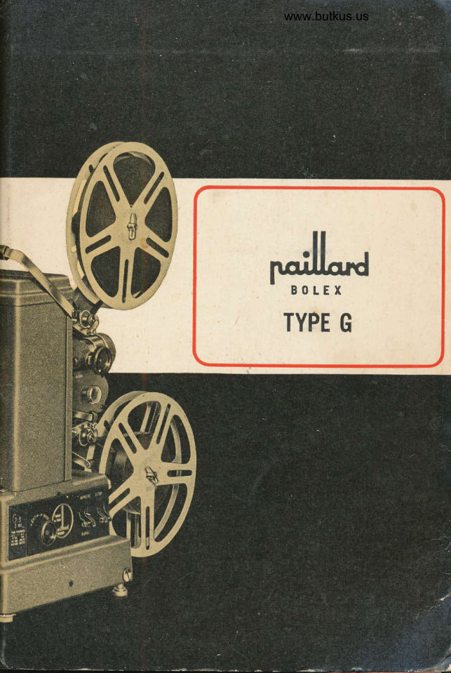 Paillard Projector Type G manual cover
