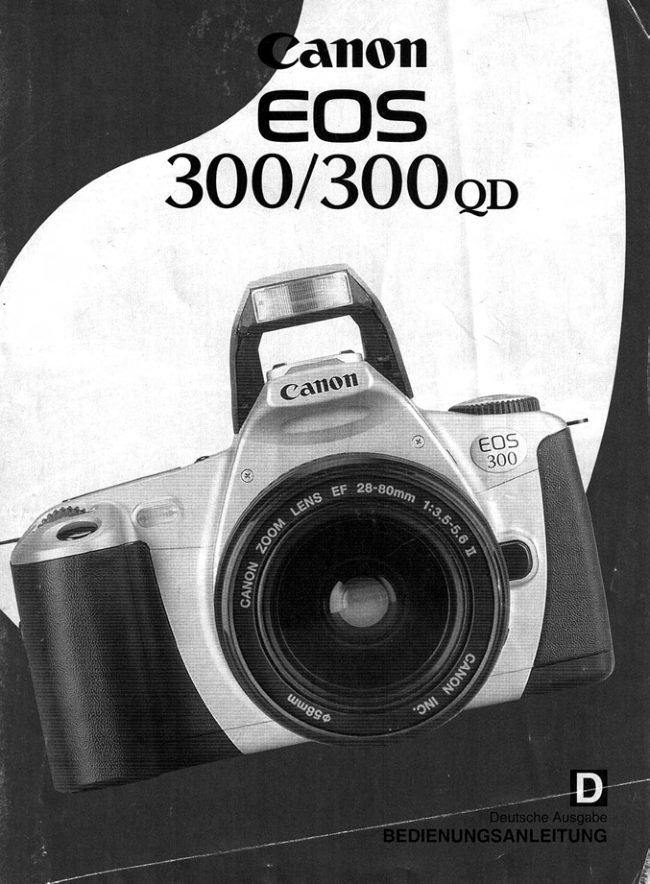 CANON EOS 300 / 300QD manual cover