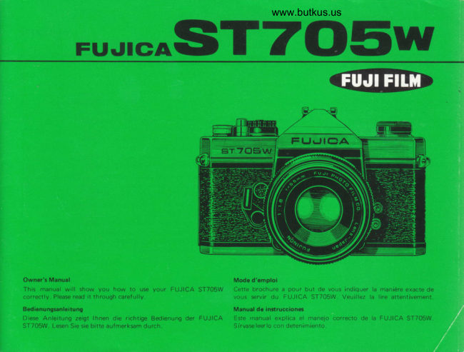 Fujica ST705W manual cover
