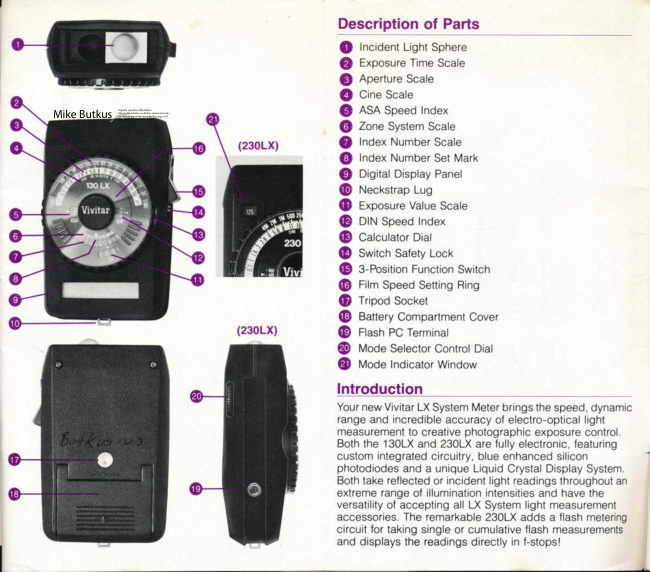 Vivitar 130LX 230LX manual cover