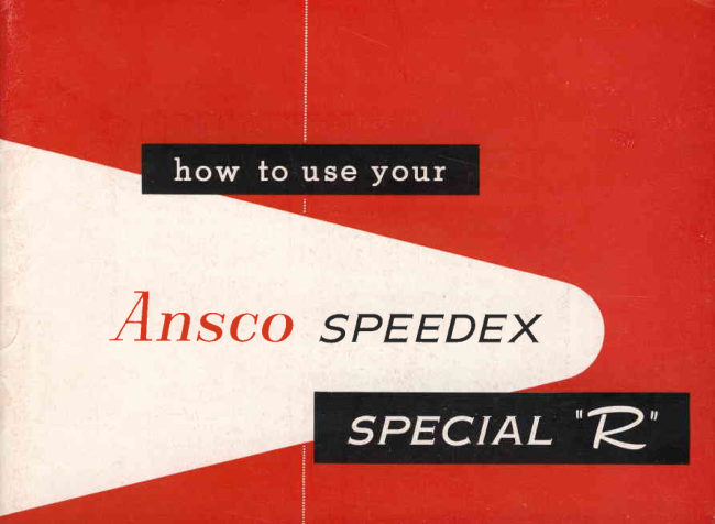 Ansco Speedex Special "R" manual cover