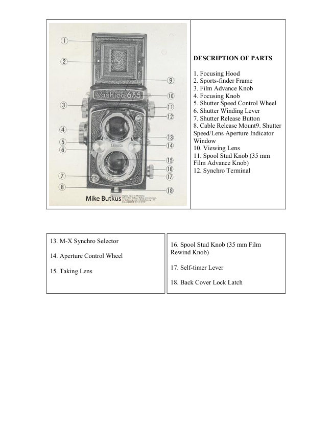 Yashica 635 manual cover