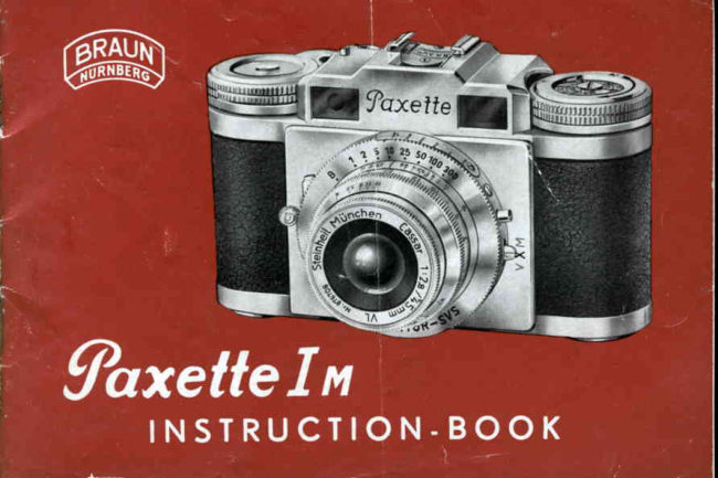 Braun Paxette Im manual cover