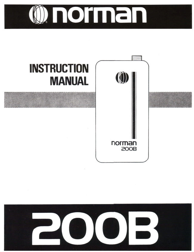 NORMAN 200B flash manual cover