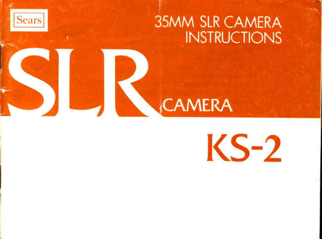 Sears KS-2 manual cover