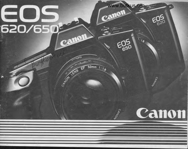 Canon EOS 620 - 650 manual cover