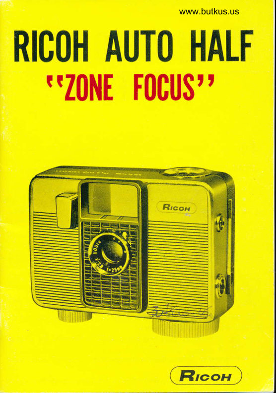 Ricoh Auto Half "Zone Focus" manual cover