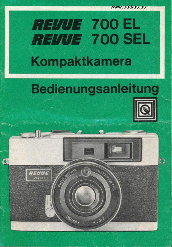 REVUE 700 EL / 700 SEL manual cover