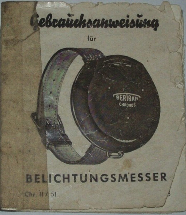 Light meter values manual cover