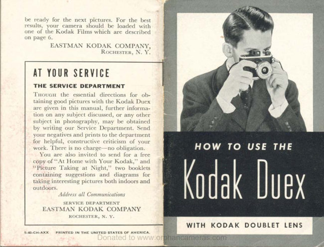 Kodak Duex manual cover