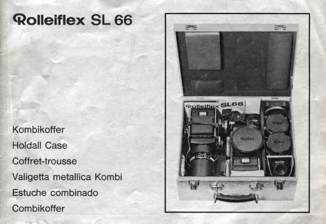 ROLLEIFLEX SL66 Box BOOKLET manual cover