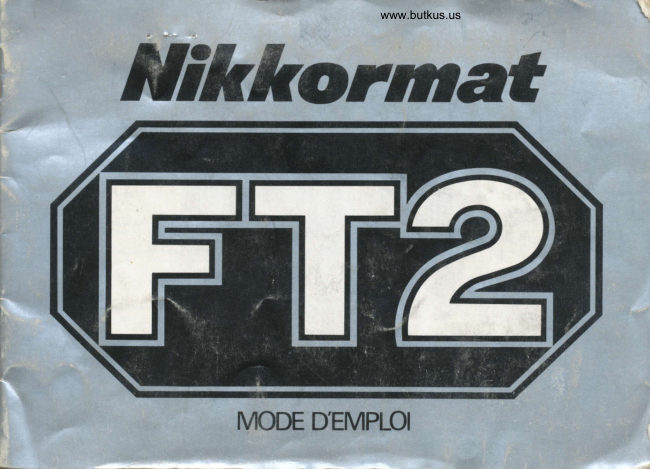 Nikon FT2 manual cover