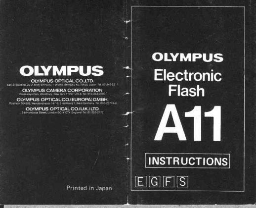 OLYMPUS A11 manual cover