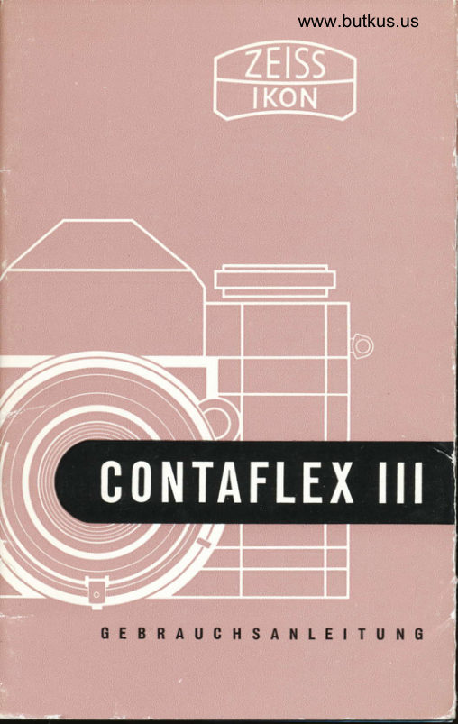Zeiss Ikon Contaflex III manual cover