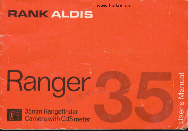 RANK ALDIS Ranger manual cover