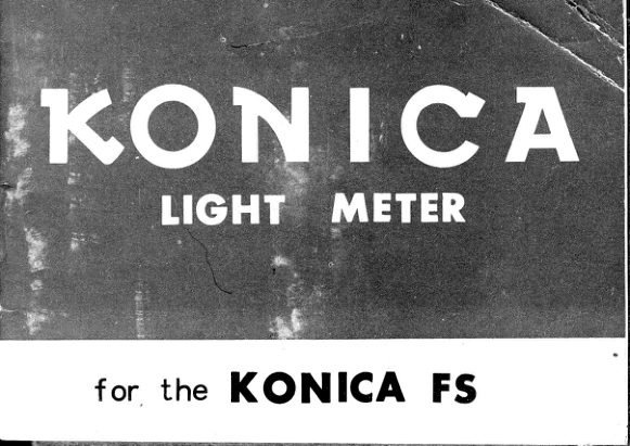 Konica FS lightmeter manual cover