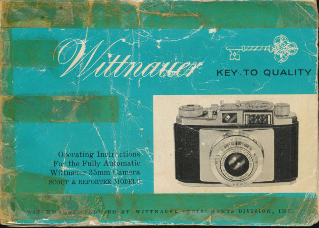 Wittnauer Scout and Reporter manual cover