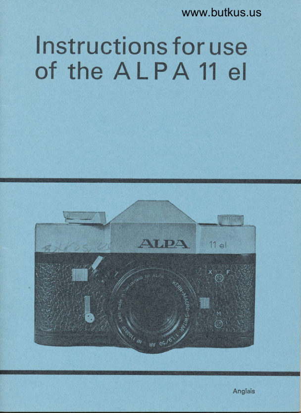 ALPA 11Si manual cover