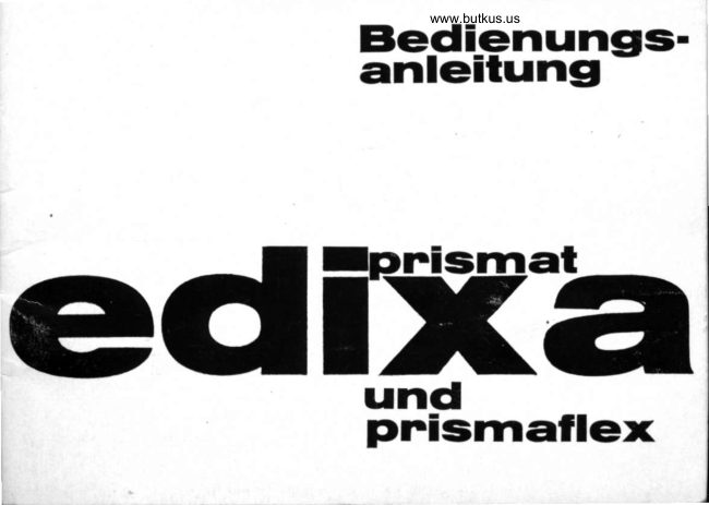 Edixa Prismat manual cover