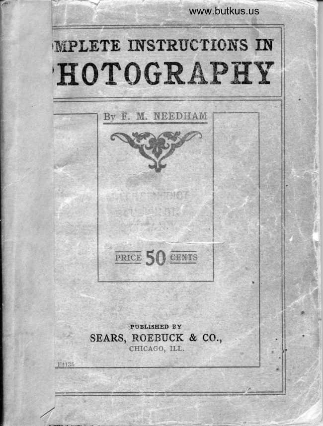 "Sears Camera Catalog - 1908 manual cover
