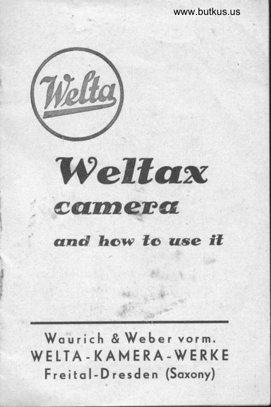 Welta Weltax manual cover